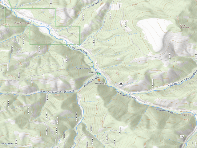USGS topographic map of Wickiup