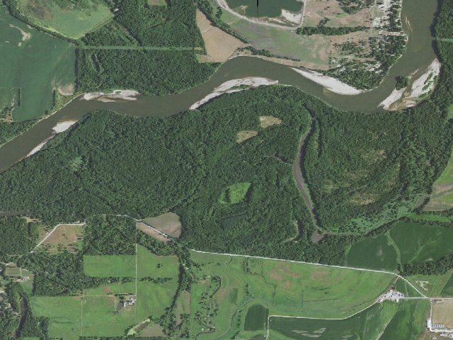 Aerial image of Wiese Slough WMA