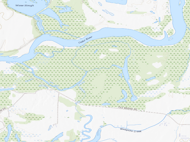 USGS topographic map of Wiese Slough WMA
