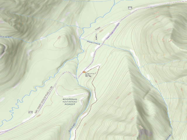 USGS topographic map of Wigwam River