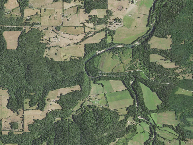 Aerial image of Wilbur Allen Memorial Conservation Area