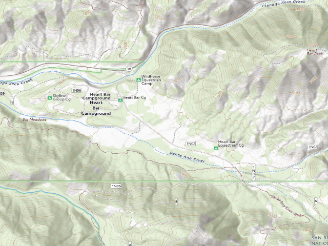 USGS topographic map of Wild Horse Equestrian Campground