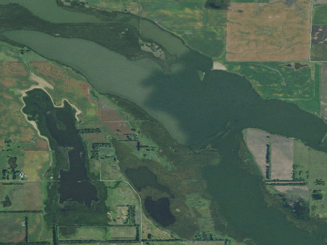 Aerial image of Wild Rice WMA (Richland County)