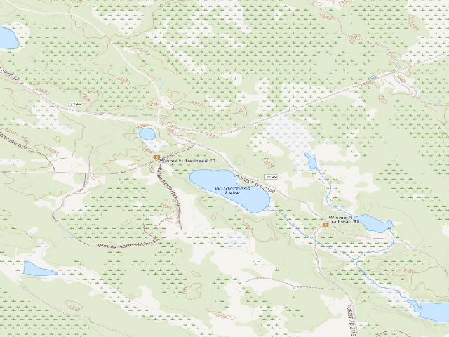 USGS topographic map of Wilderness Lake B31