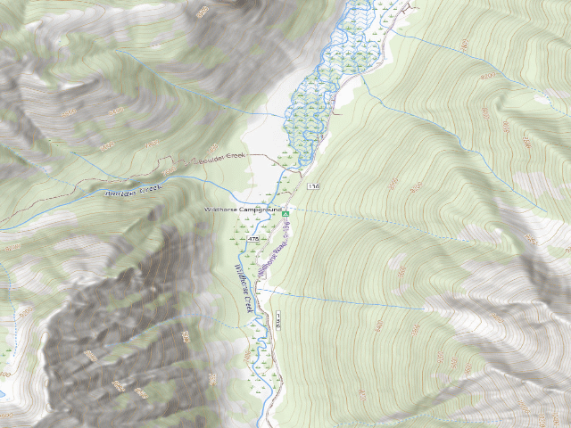 USGS topographic map of Wildhorse Campground