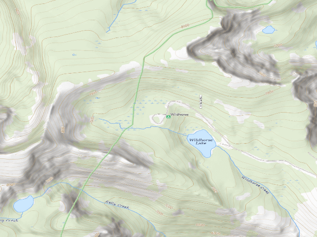 USGS topographic map of Wildhorse Campground
