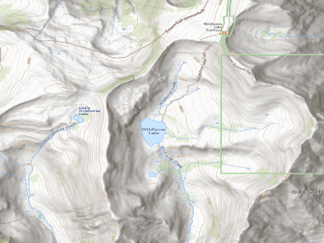 USGS topographic map of Wildhorse Creek Wild And Scenic River