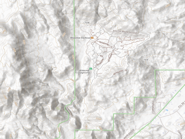 USGS topographic map of Wildomar Campground