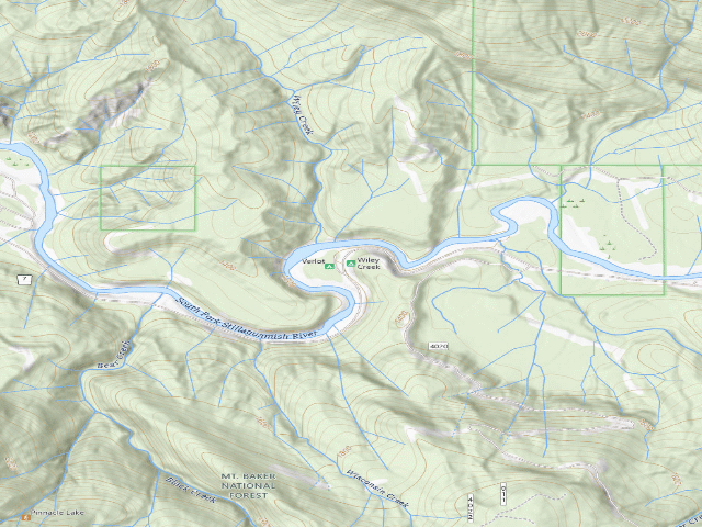 USGS topographic map of Wiley Creek