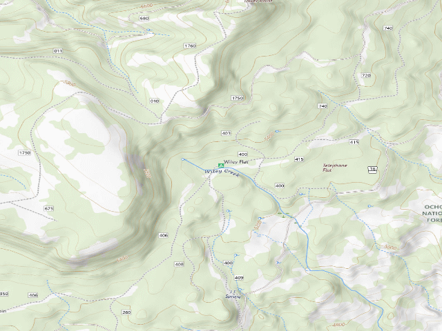 USGS topographic map of Wiley Flat