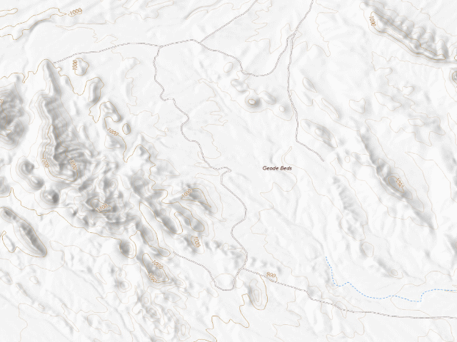 USGS topographic map of Wiley Well District Geode Beds