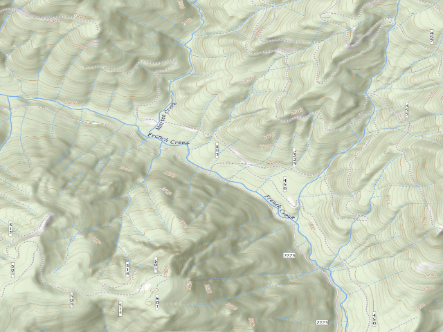 USGS topographic map of Willamette National Forest