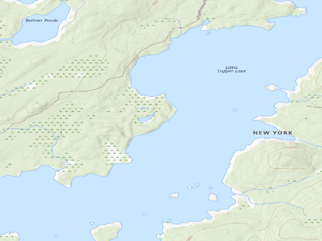 USGS topographic map of William C. Whitney Campsite #10 (William C. Whitney Wilderness)