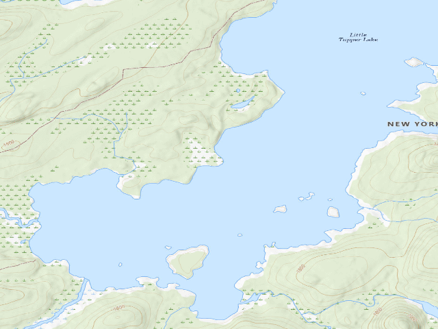 USGS topographic map of William C. Whitney Campsite #11 (William C. Whitney Wilderness)