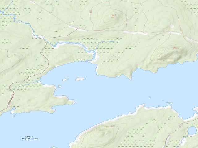 USGS topographic map of William C. Whitney Campsite #2 (William C. Whitney Wilderness)