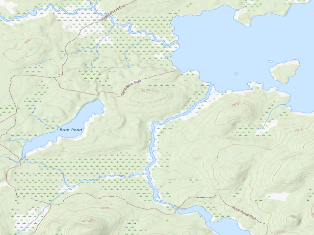 USGS topographic map of William C. Whitney Campsite #23 (William C. Whitney Wilderness)