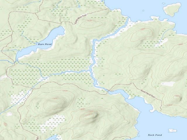 USGS topographic map of William C. Whitney Campsite #24 (William C. Whitney Wilderness)