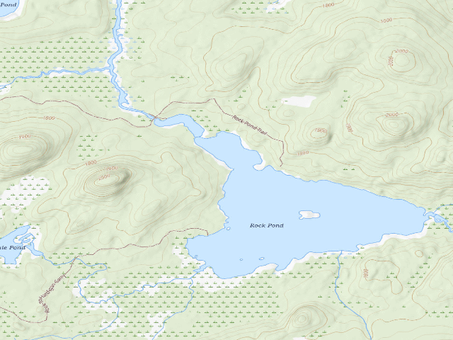 USGS topographic map of William C. Whitney Campsite #25 (William C. Whitney Wilderness)