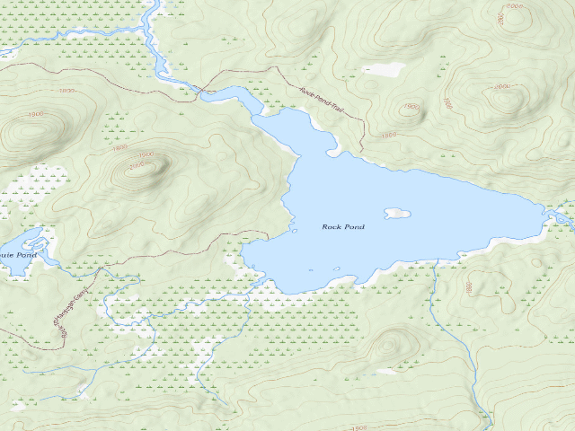 USGS topographic map of William C. Whitney Campsite #26 (William C. Whitney Wilderness)