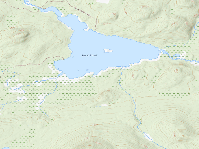 USGS topographic map of William C. Whitney Campsite #27 (William C. Whitney Wilderness)