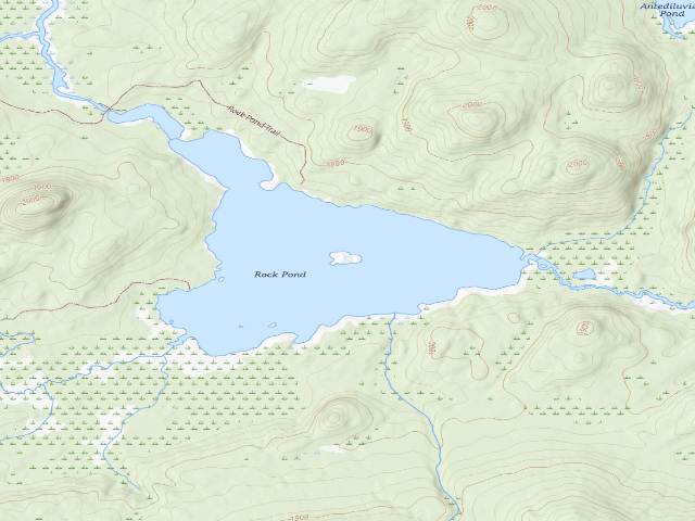 USGS topographic map of William C. Whitney Campsite #28 (William C. Whitney Wilderness)