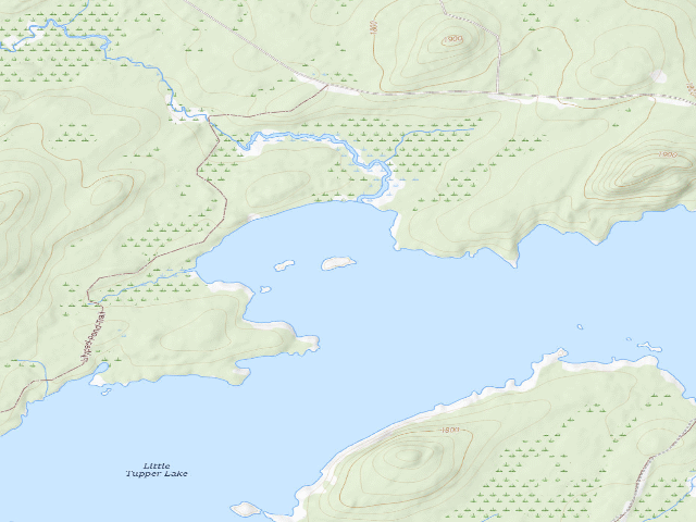 USGS topographic map of William C. Whitney Campsite #3 (William C. Whitney Wilderness)