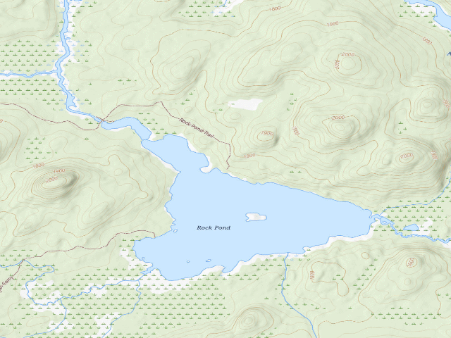 USGS topographic map of William C. Whitney Campsite #30 (William C. Whitney Wilderness)