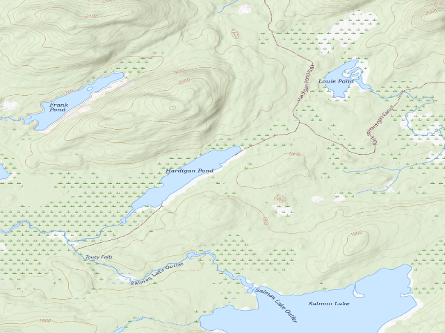 USGS topographic map of William C. Whitney Campsite #31 (William C. Whitney Wilderness)