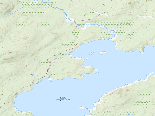 USGS topographic map of William C. Whitney Campsite #4 (William C. Whitney Wilderness)