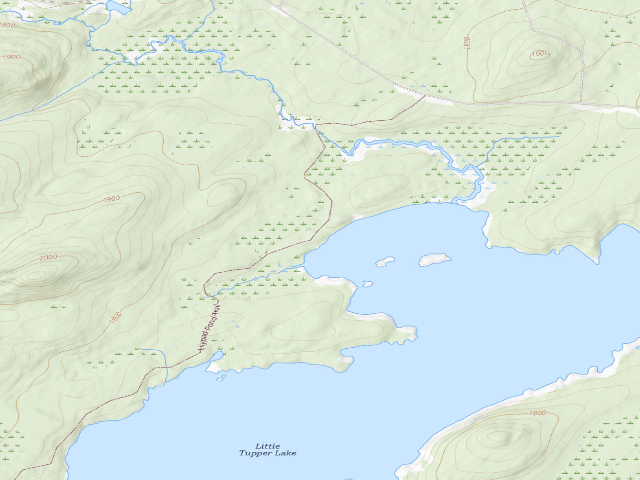 USGS topographic map of William C. Whitney Campsite #5 (William C. Whitney Wilderness)