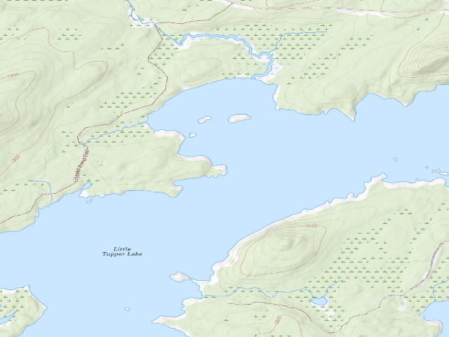 USGS topographic map of William C. Whitney Campsite #6 (William C. Whitney Wilderness)