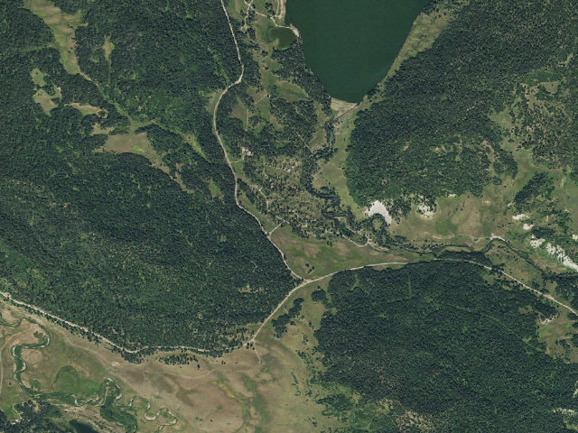 Aerial image of Williams Creek Campground 