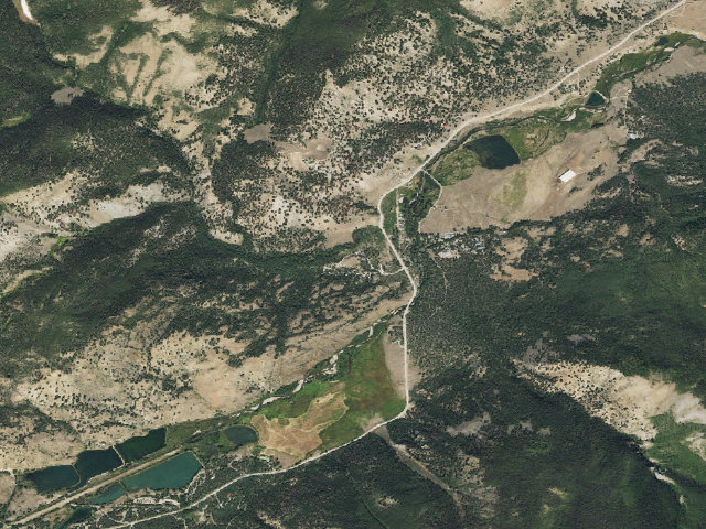 Aerial image of Williams Creek Campground