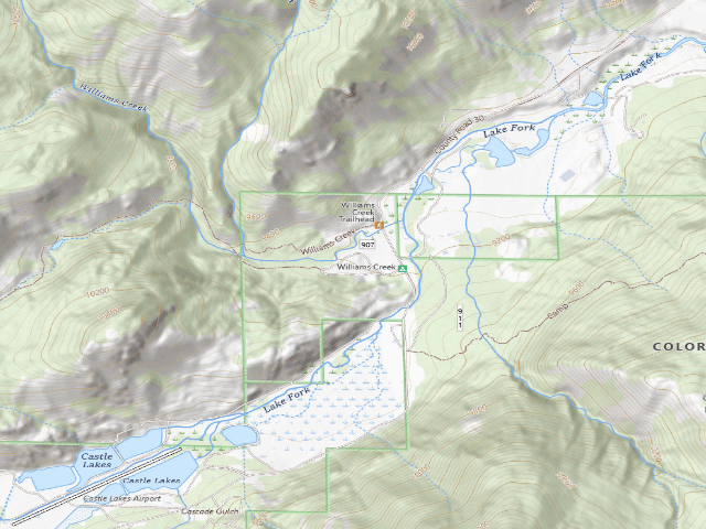 USGS topographic map of Williams Creek Campground