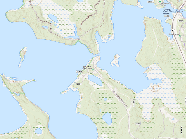 USGS topographic map of Williams Narrows