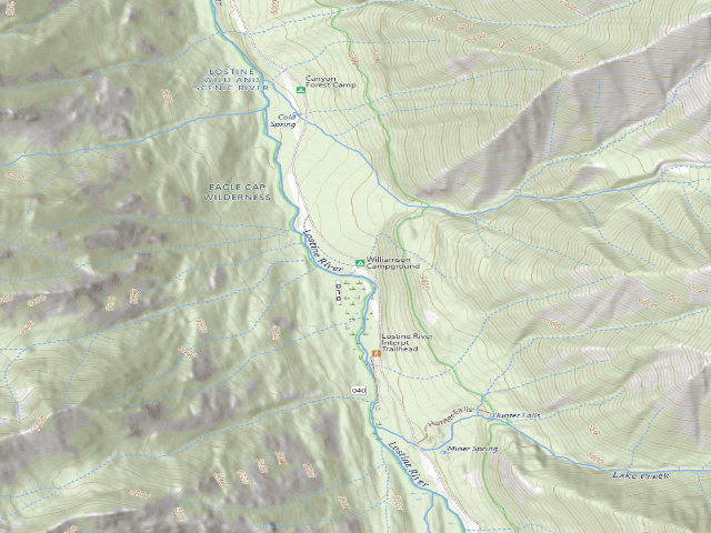 USGS topographic map of Williamson Campground