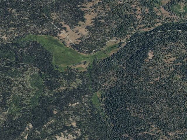 Aerial image of Willow Creek Campground