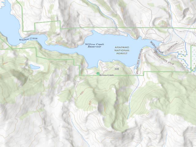 USGS topographic map of Willow Creek