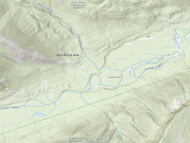 USGS topographic map of Willow Creek