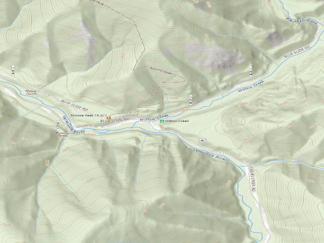 USGS topographic map of Willow Creek