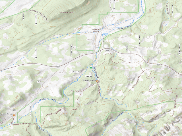 USGS topographic map of Willow Creek