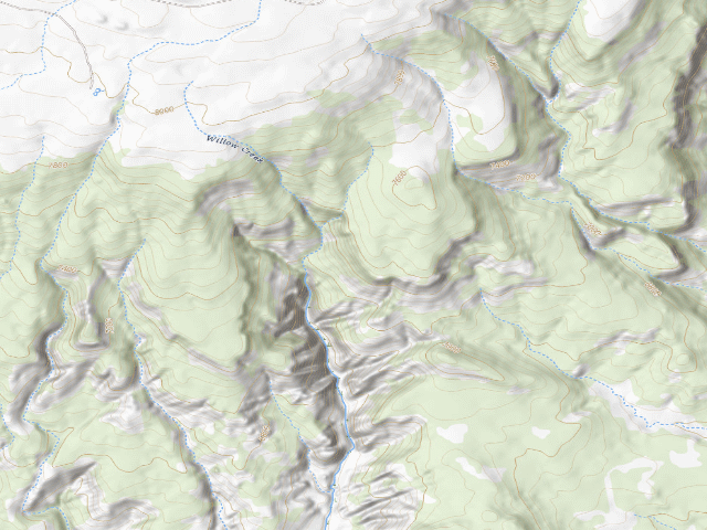 USGS topographic map of Willow Creek Wsa