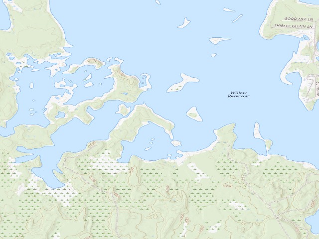 USGS topographic map of Willow Flowage Scenic Waters Area - Free First-Come Campsite #2