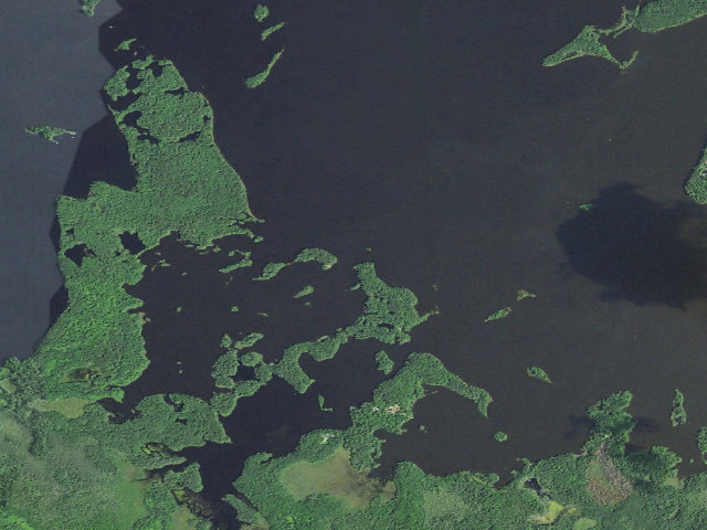 Aerial image of Willow Flowage Scenic Waters Area - Free First-Come Campsite #19
