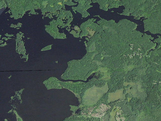 Aerial image of Willow Flowage Scenic Waters Area - Free First-Come Campsite #12