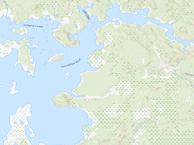 USGS topographic map of Willow Flowage Scenic Waters Area - Free First-Come Campsite #12