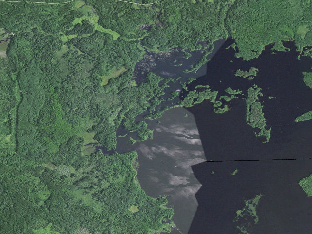 Aerial image of Willow Flowage Scenic Waters Area - Free First-Come Campsite #16
