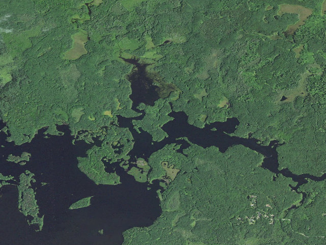 Aerial image of Willow Flowage Scenic Waters Area - Free First-Come Campsite #13