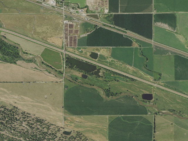 Aerial image of Willow Island WMA