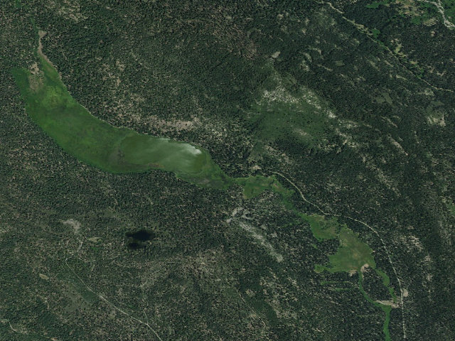 Aerial image of Willow Lake Dispersed Camping Area